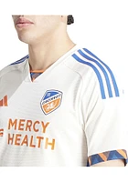 FC Cincinnati Mens Adidas Authentic Soccer Away Jersey - White