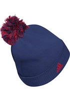 Adidas Columbus Blue Jackets Blue Cuffed Pom Mens Knit Hat