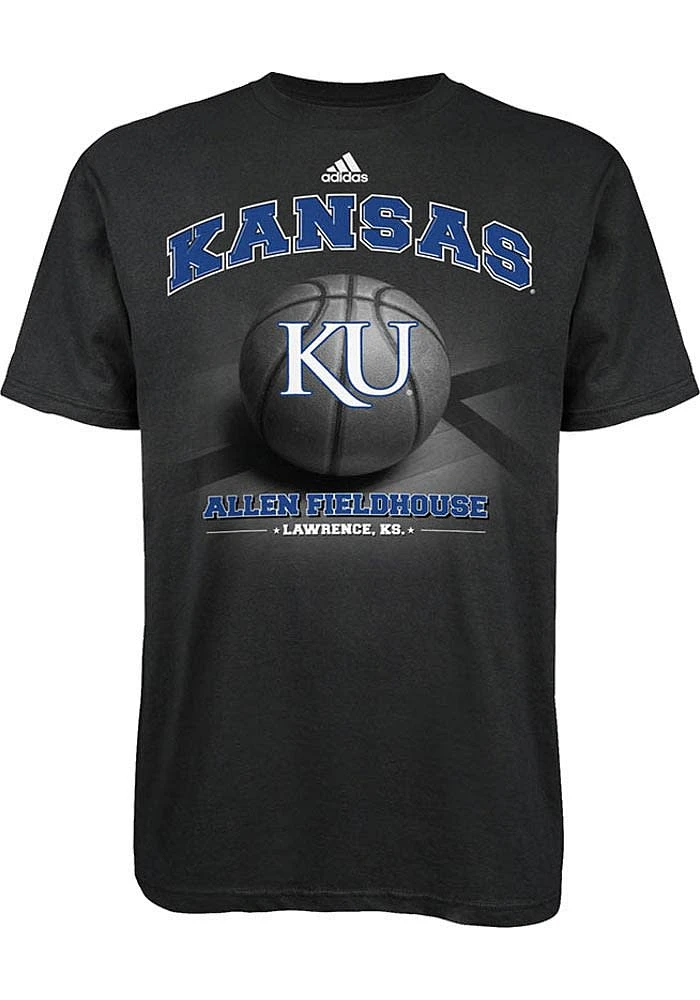 Adidas Kansas Jayhawks Black Allen Fieldhouse Short Sleeve T Shirt