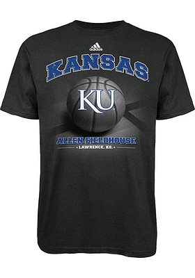 Adidas Kansas Jayhawks Black Allen Fieldhouse Short Sleeve T Shirt