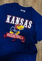 Adidas Kansas Jayhawks Blue Basketball Short Sleeve T Shirt