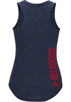 Adidas Chicago Fire Womens Navy Blue Logo Split Tank Top
