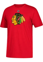 Corey Crawford Chicago Blackhawks Red Name and Number Short Sleeve Player T Shirt