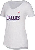 Adidas FC Dallas Womens White Over Inked Short Sleeve T-Shirt