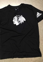 Adidas Chicago Blackhawks Black Stadium Short Sleeve T Shirt