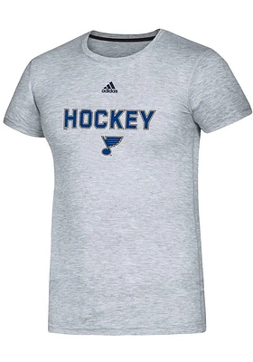 Adidas St Louis Blues Grey Coordinator Short Sleeve T Shirt