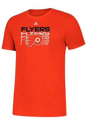 Adidas Philadelphia Flyers Orange Repeater Short Sleeve T Shirt