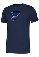 Adidas St Louis Blues Navy Blue Primary Position Short Sleeve T Shirt