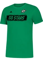 Adidas Dallas Stars Kelly Green Spray It On Short Sleeve T Shirt
