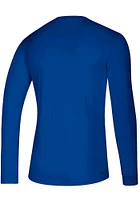 Adidas Kansas Jayhawks Blue Locker Room Logo Creator Long Sleeve T-Shirt