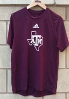 Adidas Texas A&M Aggies Maroon Locker Room Logo Creator Short Sleeve T Shirt
