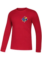 Adidas Kansas Jayhawks Red Diamond Days Amplifier Long Sleeve T Shirt