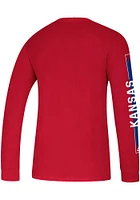 Adidas Kansas Jayhawks Red Diamond Days Amplifier Long Sleeve T Shirt