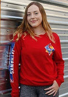 Adidas Kansas Jayhawks Red Diamond Days Amplifier Long Sleeve T Shirt