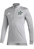 Adidas Dallas Stars Mens Grey Left Wing Long Sleeve Qtr Zip Pullover
