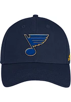 Adidas St Louis Blues Wool Structured Adjustable Hat - Navy Blue