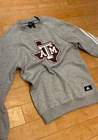 Adidas Texas A&M Aggies Mens Grey Brand Icons Long Sleeve Crew Sweatshirt