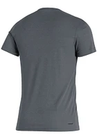 Adidas Kansas Jayhawks Grey Locker Logo Blend Short Sleeve Fashion T Shirt