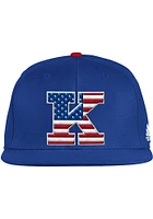 Adidas Kansas Jayhawks Mens Blue 2021 On-Field Baseball Fitted Hat