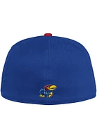 Adidas Kansas Jayhawks Mens Blue 2021 On-Field Baseball Fitted Hat