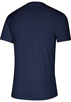 Adidas St Louis Blues Navy Blue Arch Short Sleeve T Shirt