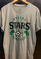 Adidas Dallas Stars Grey Middle Ribbon Short Sleeve Fashion T Shirt