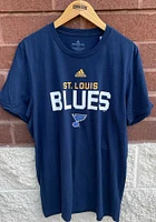 Adidas St Louis Blues Navy Blue Dassler Local Short Sleeve T Shirt