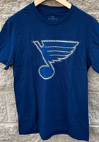 Adidas St Louis Blues Navy Blue String Theory Short Sleeve T Shirt