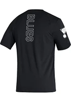 Adidas St Louis Blues Black Enhanced Stadium Short Sleeve T Shirt