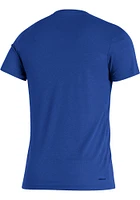 Adidas Kansas Jayhawks Blue Sideline Reverse Retro Triblend Short Sleeve Fashion T Shirt