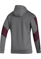 Adidas Texas A&M Aggies Mens Charcoal Sideline Pullover Hood