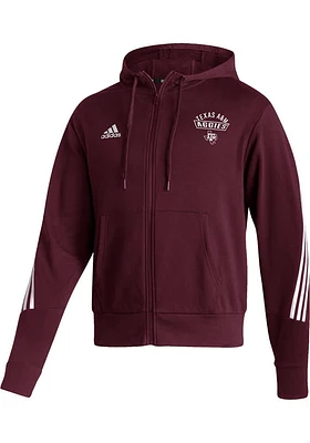 Adidas Texas A&M Aggies Mens Maroon Fashion Long Sleeve Full Zip Jacket