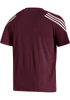 Adidas Texas A&M Aggies Maroon Three Stripe Short Sleeve Fashion T Shirt