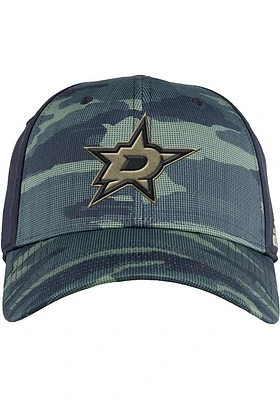 Adidas Dallas Stars Mens Green Salute to Service Structured Flex Hat
