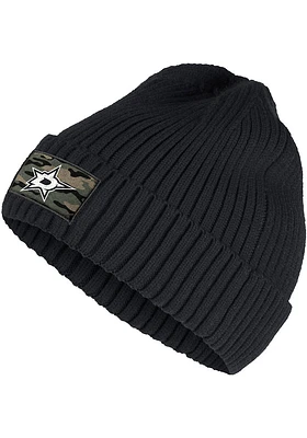 Adidas Dallas Stars Black Salute to Service Cuff Mens Knit Hat
