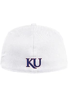 Adidas Kansas Jayhawks Mens White 2T On-Field Baseball Fitted Hat