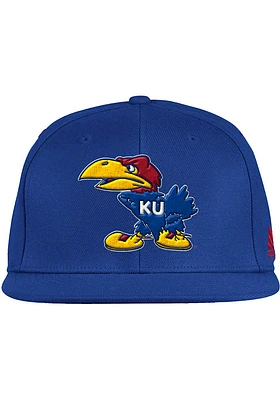 Adidas Kansas Jayhawks Mens Blue Retro On-Field Baseball Fitted Hat