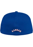 Adidas Kansas Jayhawks Mens Blue Retro On-Field Baseball Fitted Hat