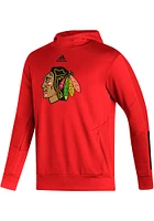 Adidas Chicago Blackhawks Mens Red Training Pullover Hood