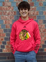Adidas Chicago Blackhawks Mens Red Training Pullover Hood
