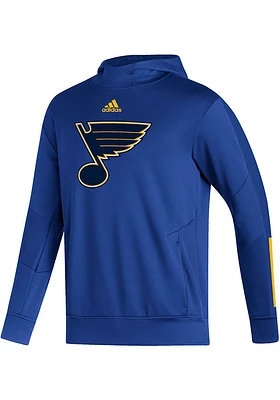 Adidas St Louis Blues Mens Blue Training Pullover Hood