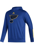 Adidas St Louis Blues Mens Blue Training Pullover Hood