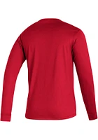 Adidas Chicago Blackhawks Red Rounded Long Sleeve T-Shirt