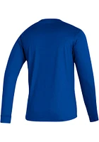 Adidas St Louis Blues Blue Rounded Long Sleeve T-Shirt