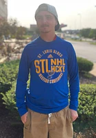 Adidas St Louis Blues Blue Rounded Long Sleeve T-Shirt