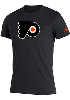 Adidas Philadelphia Flyers Black Primary Logo Short Sleeve T Shirt