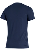 Adidas St Louis Blues Navy Blue Block Line Short Sleeve T Shirt