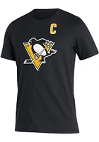 Sidney Crosby Pittsburgh Penguins Black Name And Number Short Sleeve Player T Shirt