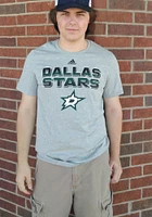 Adidas Dallas Stars Grey Block Dot Short Sleeve T Shirt