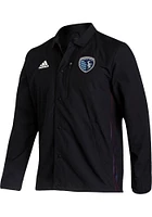 Adidas Sporting Kansas City Mens Black Anthem Jacket 2022 Light Weight